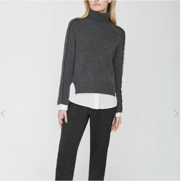 Brochu Walker The Jolie Fringe Layered Looker Sweater Size Medium - Picture 1 of 11